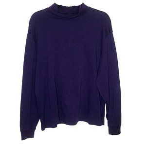 Lands' End Women's Purple Turtleneck